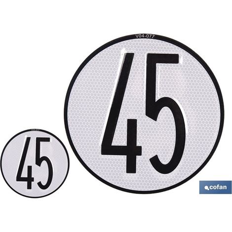 Disque de vitesse 45 km/h en aluminium - Ø 200 mm