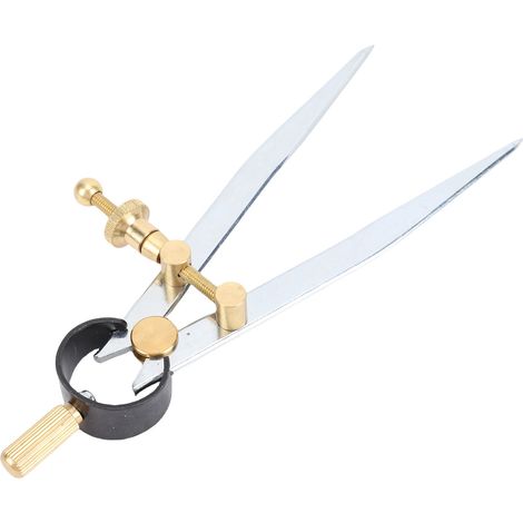 Compas à ressort réglable et verrouillable de 15 cm (6 pouces) avec compas en cuir pour le travail du bois et des métaux (1/5)