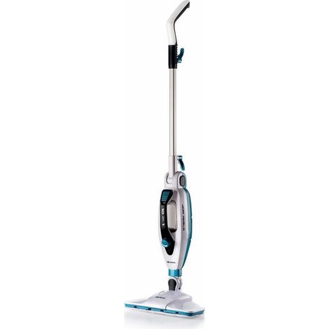 Ariete 4175 Steam Mop Foldable 10 in 1, Scopa a Vapore Pieghevole, 1500 Watt, 10 funzioni in 1, Kit accessori, Capacità 350 cc, Bianco/Azzurro (1/5)
