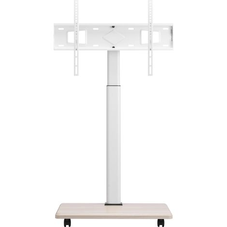 Mophorn Carrello Porta TV con Ruote per Schermi da 812,8-1778 mm, Capacità Massima 45 kg, Rotazione Laterale di 25°, Altezza Regolabile con Ripiano, Ideale per Casa e Ufficio