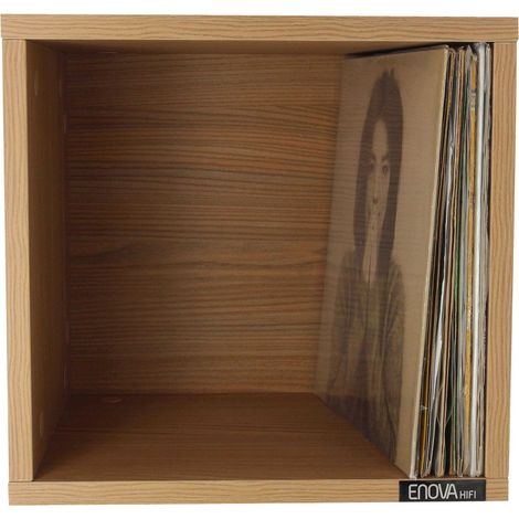 Meuble en MDF pour 120 vinyles – Dimensions 370 x 355 x 337 mm – Finition bois stratifié élégante – Rangement horizontal (1/5)