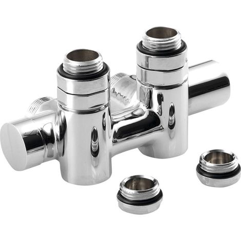 Sapho Twin Combi - Ventilanschlussset, Mittelanschluss, rechts, Abstand 50 mm, Chrom CP461S (1/3)
