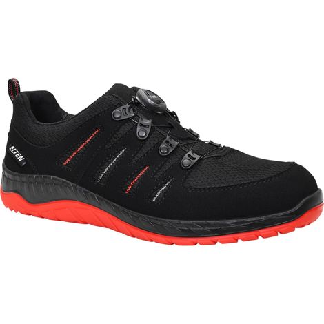 Elten Maddox BOA Low ESD S3 Zapatos de seguridad negro rojo