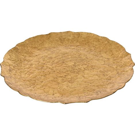 Plato decoración polipropileno dorado ø33 x 1,50 cm (1/3)