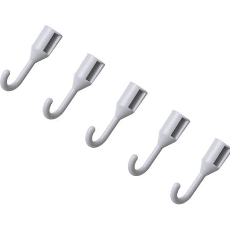 Lot de 5 panneaux perforés avec crochets pour présentoir mural, gris (1/5)