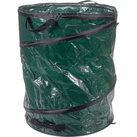 Pop-up garden waste bag. Capacity: 90 liters. Practical and durable. Easy to use. Green. TRENDYFLAIR (1/5)