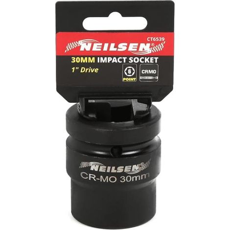 Neilsen 1" Drive Standard Shallow Square Metric Single Impact Socket 30mm (1/2)