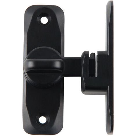 Boucle de verrouillage de porte à 90/180 degrés Boucle à angle droit Boucle de porte Boulon Serrure de porte de grange Serrure de porte coulissante Serrure d'armoire(noir) (1/4)