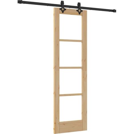 Maison Exclusive - Schiebetür ORKDAL Natürlich und Schwarz 61 x 1
