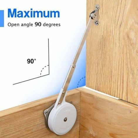 Charnière À Fermeture Douce - Support Hydraulique Pour Couvercle - Pour Coffre À Jouets Armoire Suspendue Placard - 2 Pièces (1/4)