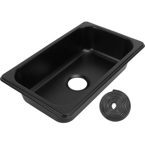 Évier Cuisine pour Camping-car, évier Simple Acier Inoxydable pour Camping-car avec Trou de Vidange de 40Mm, évier Barre Encastrée, Lavabo carré Simple, pour Camping-car (1/5)