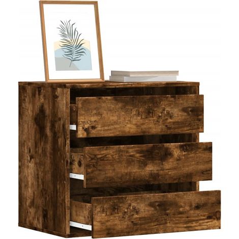 Kommode Räuchereiche 60x41x58 cm Holzwerkstoff