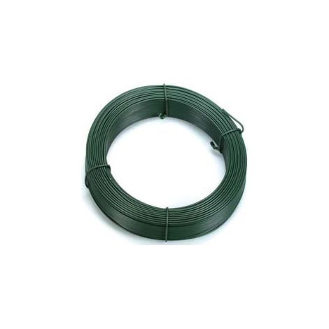 FILO PLASTIFICATO ZINCATO E VERDE IN MATASSE MT.100- - n°18 filo  EE ¸ mm. 36 per tensione - 5 rotolo CAVATORTA