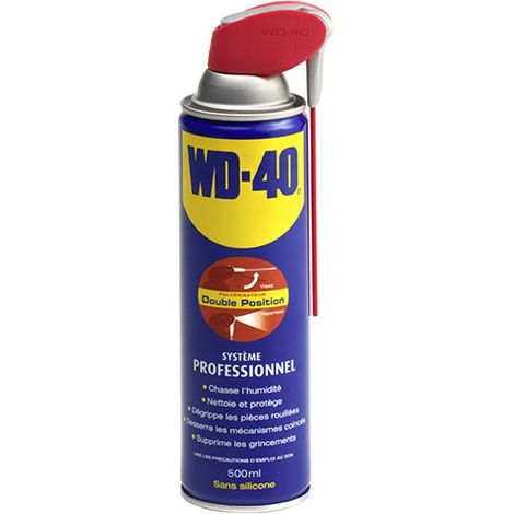 Dégrippant professionnel WD-40 500ml – Pulvérisateur large et précis – Élimine l'humidité et dégrippe les mécanismes coincés (1/2)