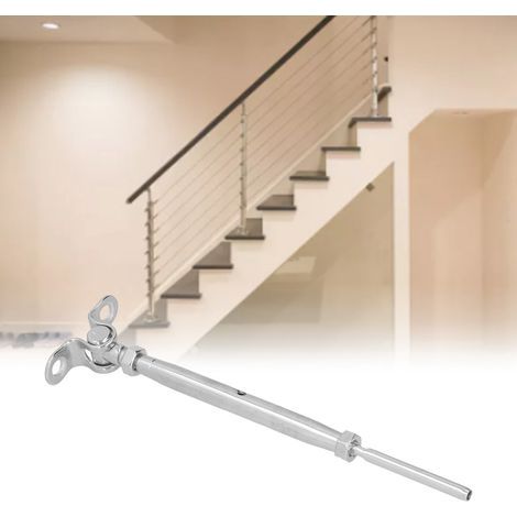 Kit de Railing en Câble Acier Inoxydable, Matériel de Railing à Angle Réglable pour Escaliers, 1/8 (1/5)