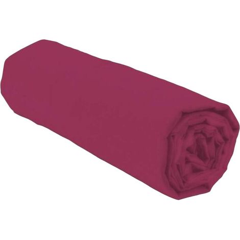 Lovely Home Spannbettlaken Fuchsia 180x200+30 cm Baumwolle