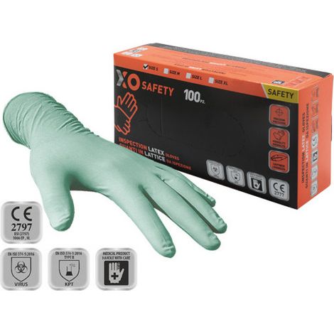 Guantes desechables de látex talla L – paquete de 100 piezas – Brixo