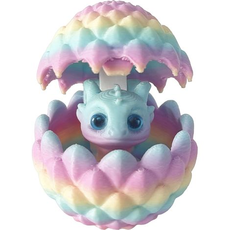 Dragon Egg - Modèle Fantaisie Articulé - Décoration de Bureau - Jouet Éducatif pour Enfants - Objet de Collection - Camouflage - 1 Pièce (1/2)