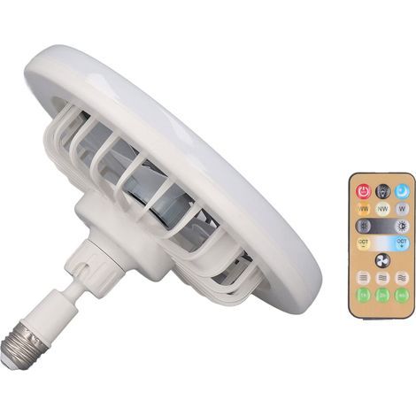 Kleiner Deckenventilator, 6500 K, 85–265 V Fernbedienung, E27-Lampenfassung, einstellbare Geschwindigkeit (1/5)