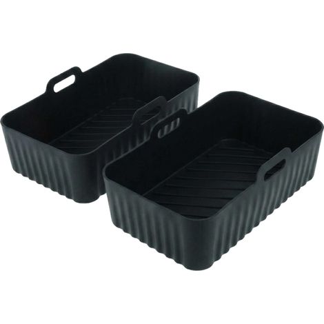 vhbw 2x cesta compatible con Ninja AirFryer AF400EU, AF451EU freidora de aire caliente - 20 x 13 x 7 cm, silicona, sin BPA, apto para lavavajillas (1/5)