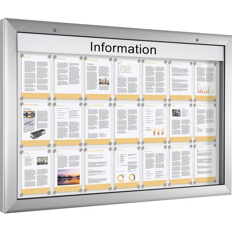 SCHAAR, Vitrine d'affichage, pour 21 x format A4, blanc pur, (1/4)