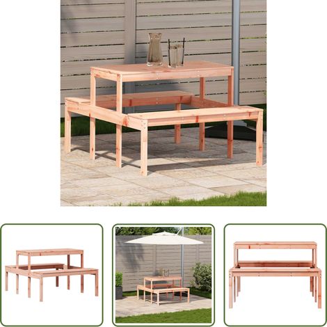 Gartentisch - Picknicktisch 110x134x75 cm Massivholz Douglasie (1/5)