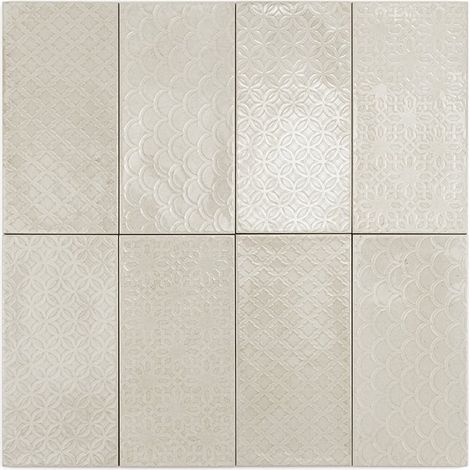 Carrelage Mur Mainzu Beige Brillante 10x20 cm (1/5)