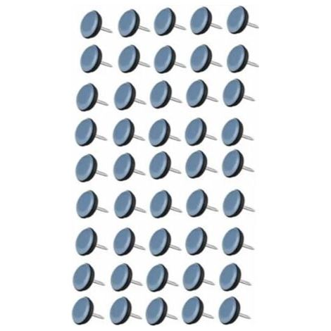 (19mm )50 Pièces Patin Chaise Teflon à Clouer Ronde Patins de Meubles en Teflon Patin de Chaise avec Clou Teflon Patins de Chaise Feutre à clouer (1/5)