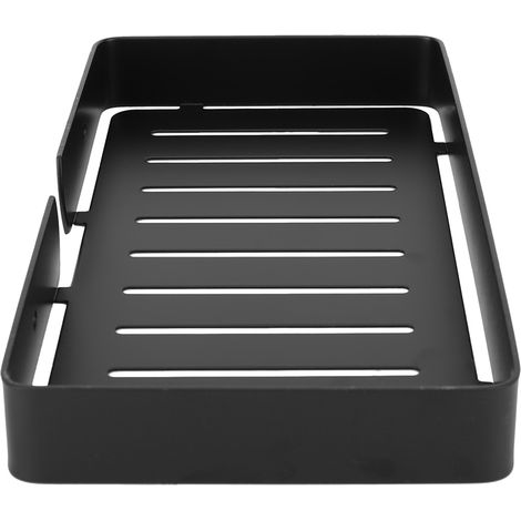 Wandmontierter Seifenhalter aus Edelstahl mit Abtropfgestell für Bad und Küche (Schwarz) (1/5)