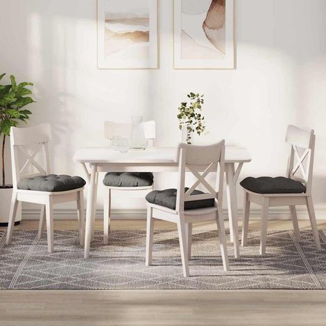 Cojines para asiento 4 pcs Gris Claro 40 x 40 cm Tela de pana