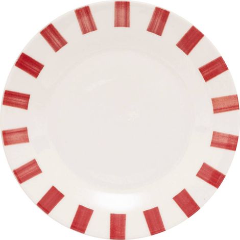 Lot de 6 assiettes dessert Cheri rouge D19xH1,8cm - Atmosphera créateur d'intérieur