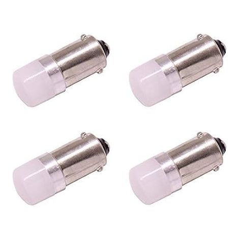 BAX9S H6W LED Car Bulbs White 6000K 9V-24V 200LM SMD 3030 Car LED Bulbs for Interior Lighting License Plate Lights Dome Lights Map Lights Turn Signals 4 Pack (1/5)