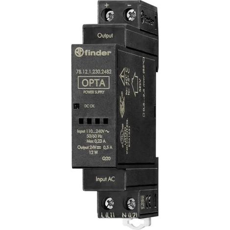 Finder 78.12.1.230.2482 alimentatore su rail din 12 W 24 V