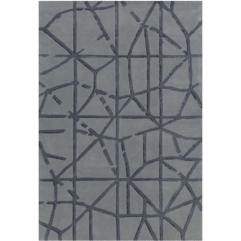 Tapis satin gris 8063 - 170 x 240 cm