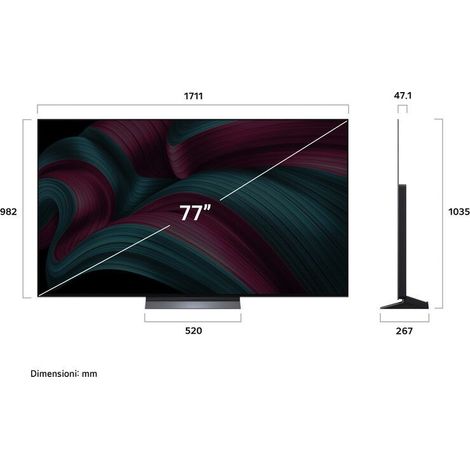 LG OLED evo AI OLED77C55LA TV Serie C5 77'' 4K, α9 Gen8, Brightness Booster, 40W, 4 HDMI, VRR 144Hz, Smart TV WebOS 25