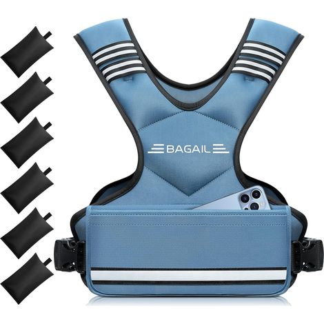 Gilet Lesté Pour La Musculation, Plaques De Fer Amovibles, Tour De Poitrine Réglable, Gilet De Fitness Robuste Pour Homme Et Femme,Le Yoga Et Les Exercices d'Aérobic. (1/5)