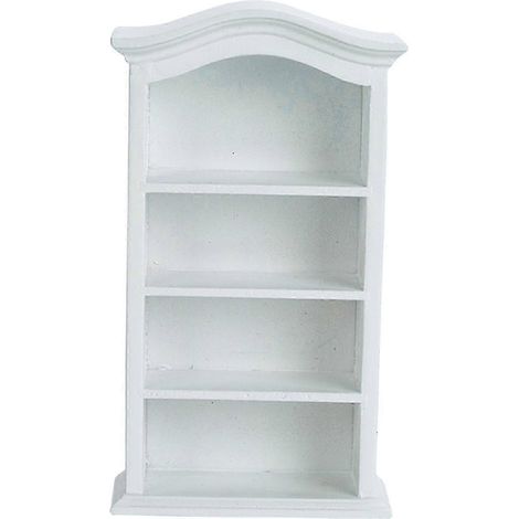 Bibliothèque artisanale en bois à 4 niveaux (2025) pour maison de poupée (échelle 1/12) - Meubles et jouets (1/5)