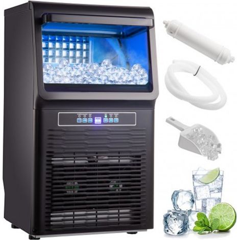 Machine à glaçons professionnelle 31.75kg/24h – Stockage 5kg – Éclairage LED – Pour bar et restaurant – ME (1/5)