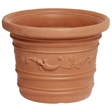 Idroweb – Vase en résine festonnée 70x55 cm – Pour plantes et fleurs – Léger et durable – Idéal pour balcons et terrasses
