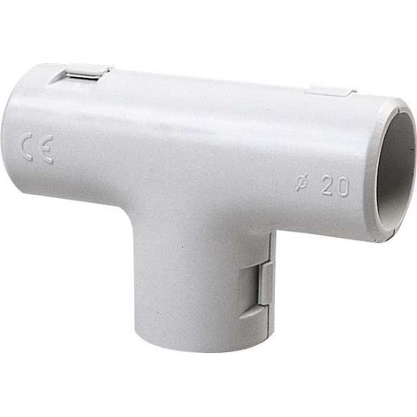 poly pool - giunto a t ispezionabile per tubi rigidi ø 20 mm ip40 grigio
