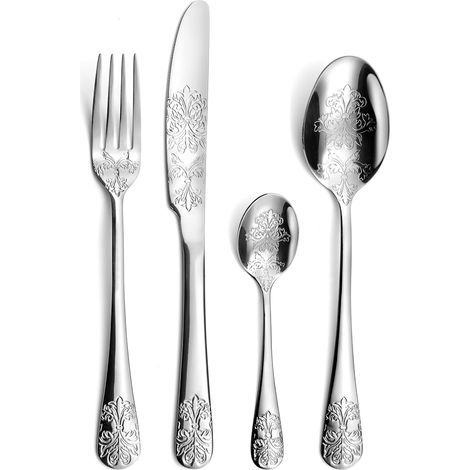 AMEFA - Ménagère 24 couverts de table pour 6 personnes - Cérémonial - Acier inoxydable 18/0, Finition Brillante