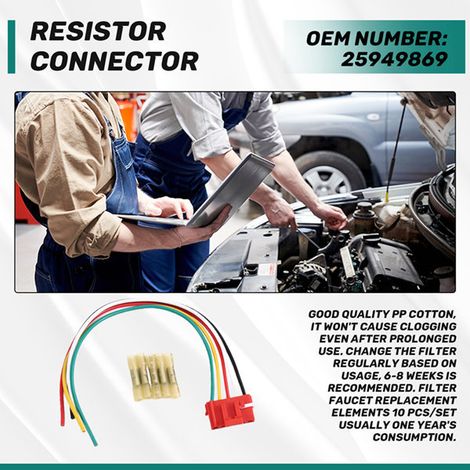 Farbschema: siehe Foto. Material: ABS. Kabelbaum mit Widerstandsstecker für Kfz-Lüftermotor. (1/5)