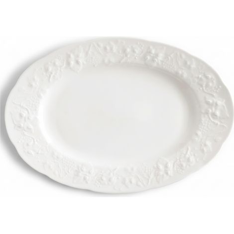 Kaleidos Toscana Piatto Ovale Bianco Porcellana Limoges 28 cm (1/2)
