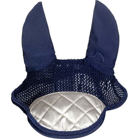 Cuffietta antimosche per cavalli modello Golden Queen: pony, blu scuro /oro (1/3)