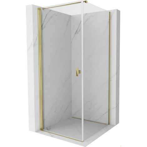 Mexen Mist-B cabine de douche pivotante 90 x 90 cm, transparent, or - 8A2T-090-090-50-00 (1/5)