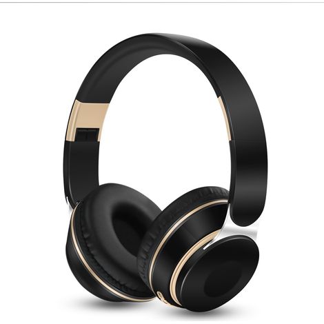 Casque audio sans fil supra-auriculaire avec micro, pliable, stéréo, oreillettes douces, carte TF, radio FM, 20 h d'autonomie (1/5)
