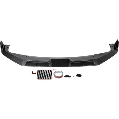 Spoiler anteriore per paraurti auto, in plastica ABS resistente, facile installazione, effetto fibra di carbonio (1/2)