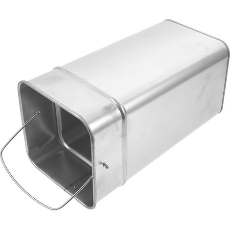 poubelle en tôle galvanisée à rayures Portable et