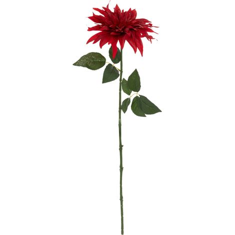 Branche décorative spéciale fêtes Dahlia Rouge H 68 cm - Feeric Christmas (1/2)