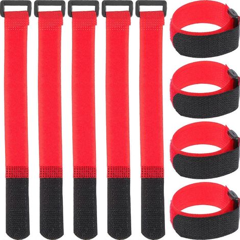 Lot de 20 attaches de câble pratiques en nylon avec petite boucle-20x2cm-Red (1/2)